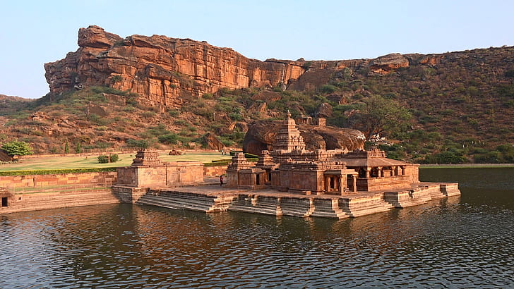badami, kuil, india, kuil bhootnath, bagalkot, karnataka, Wallpaper HD