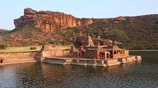 Badami, Tempel, Indien, Bhootnath Tempel, Bagalkot, Karnataka, HD-Hintergrundbild HD wallpaper