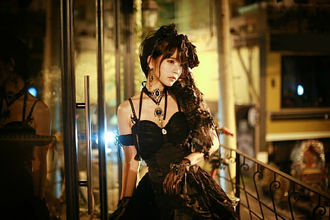 Coreano, gótico, Yurisa Chan, modelo, mulheres, HD papel de parede HD wallpaper