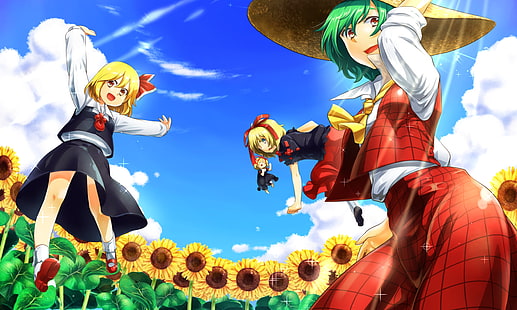 Anime, Touhou, Medizin Melancholie, Rumia (Touhou), Yuuka Kazami, HD-Hintergrundbild HD wallpaper