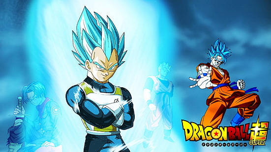 Vegeta und Son Goku, Vegeta, Son Goku, Badehose, Son Gohan, Super Saiyajinblau, Super Saiyajin, Dragon Ball Super, Dragon Ball, HD-Hintergrundbild HD wallpaper