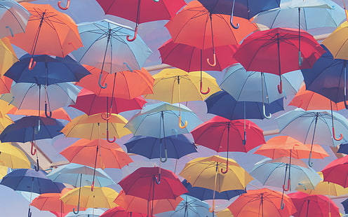 umbrella, party, color, pattern, HD wallpaper HD wallpaper