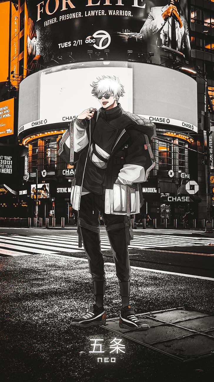 Jujutsu Kaisen, Gojo Satoru, Satoru Gojo, anime city, HD wallpaper