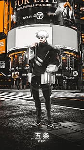  Jujutsu Kaisen, Gojo Satoru, Satoru Gojo, anime city, HD wallpaper HD wallpaper