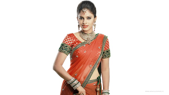 Saree Schauspielerin Nandita Swetha, Schauspielerin, Saree, Swetha, Nandita, HD-Hintergrundbild HD wallpaper