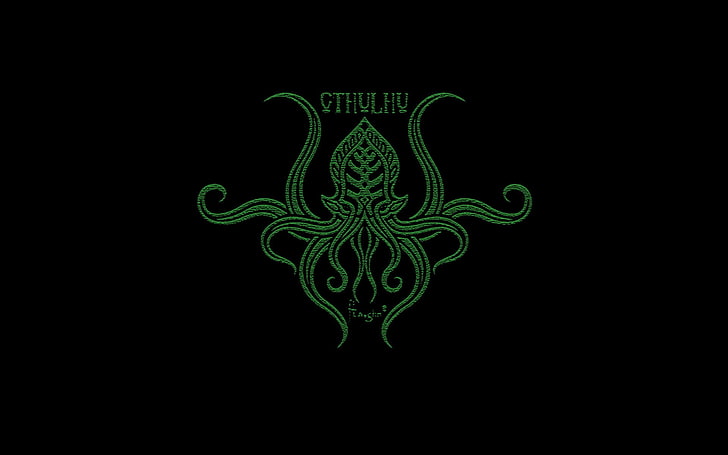 green squid log, Cthulhu, H. P. Lovecraft, HD wallpaper