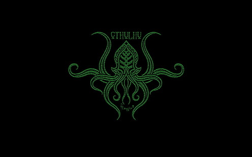 tronco de calamar verde, Cthulhu, H. P. Lovecraft, Fondo de pantalla HD HD wallpaper