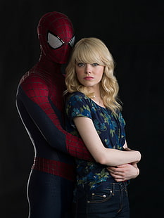 Andrew Garfield, Gwen Stacy, Spider-Man und Emma Stone, HD-Hintergrundbild HD wallpaper