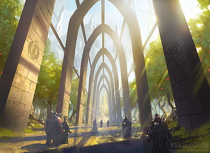 Magic: The Gathering, Gamer, Fantasiekunst, Fantasiestadt, HD-Hintergrundbild HD wallpaper