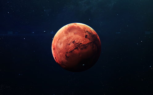 Mars, planet, rymd, rymdkonst, digital konst, Vadim Sadovski, HD tapet HD wallpaper