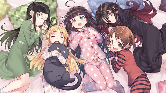 Ryuuou no Oshigoto !, anime girls, Hinatsuru Ai, Yashajin Ai, Charlotte Izoard, loli, Sfondo HD HD wallpaper