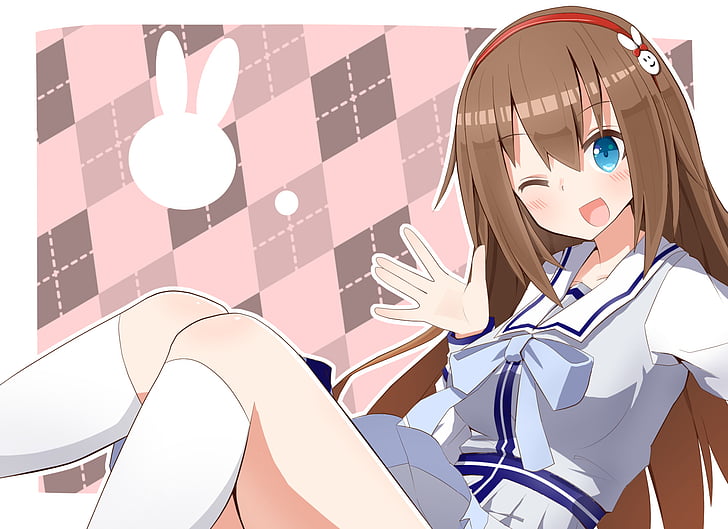Anime, Virtual Youtuber, Yua Fujisaki, HD wallpaper