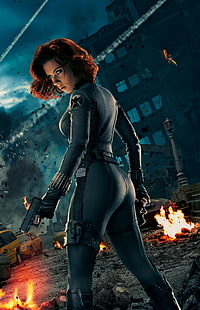Papel de parede da Marvel Viúva Negra, sem título, Viúva Negra, Scarlett Johansson, Vingadores: Era de Ultron, HD papel de parede HD wallpaper