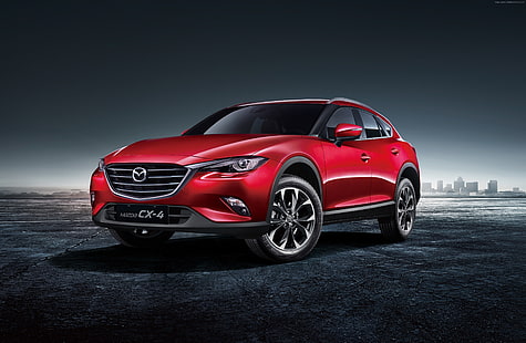 Mazda CX-4, crossover, Auto China 2016, Beijing Motor Show 2016, rosso, Sfondo HD HD wallpaper