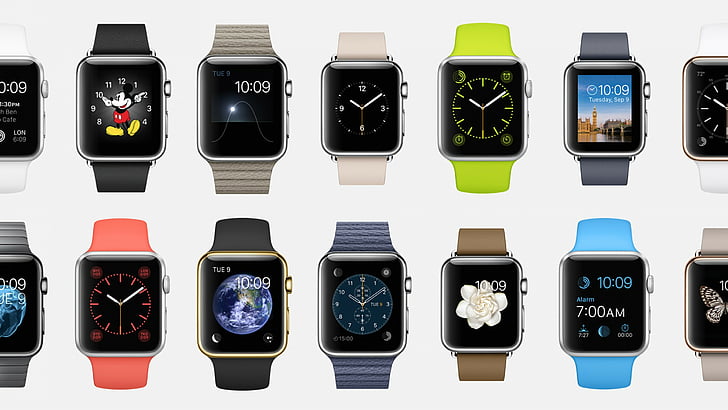 Apple Watch, montres, papier peint, 5k, 4k, examen, iWatch, Apple, interface, affichage, argent, gadgets futuristes, Fond d'écran HD