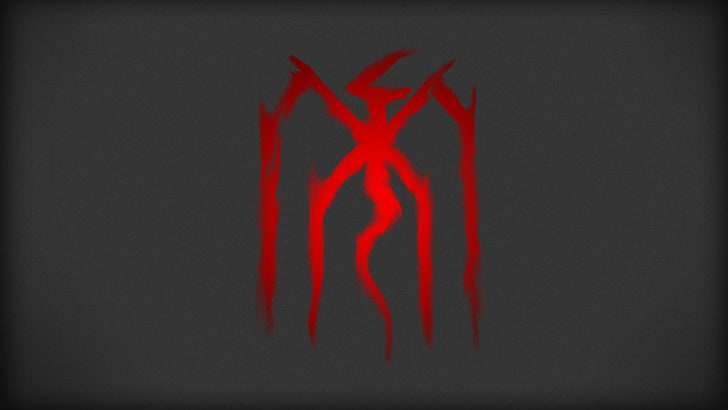 rotes Logo, Dragon Age II, Drache, Minimalismus, HD-Hintergrundbild