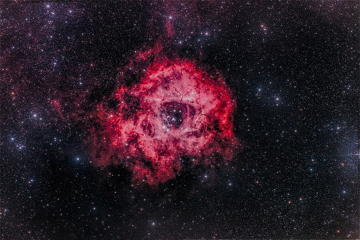 Galaxieillustration, Einhorn, in der Konstellation, der Rosetten-Nebel, HD-Hintergrundbild