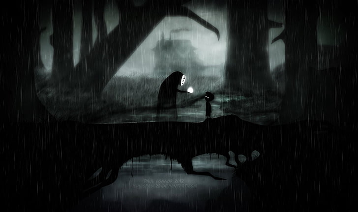 Video Game, Crossover, Limbo (Video Game), No-Face (Spirited Away), Spirited Away, HD wallpaper