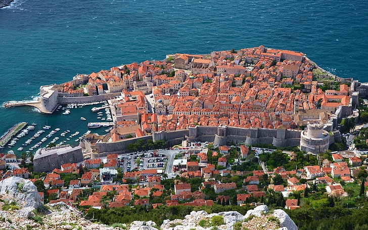 Дубровник, Хорватия, Дубровник, Хорватия, город, старая постройка, HD обои