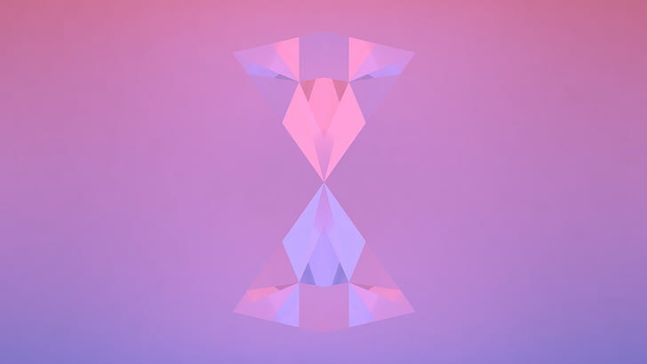 abstrak, biru, merah, ungu, pink, minimalis, segitiga, Wallpaper HD
