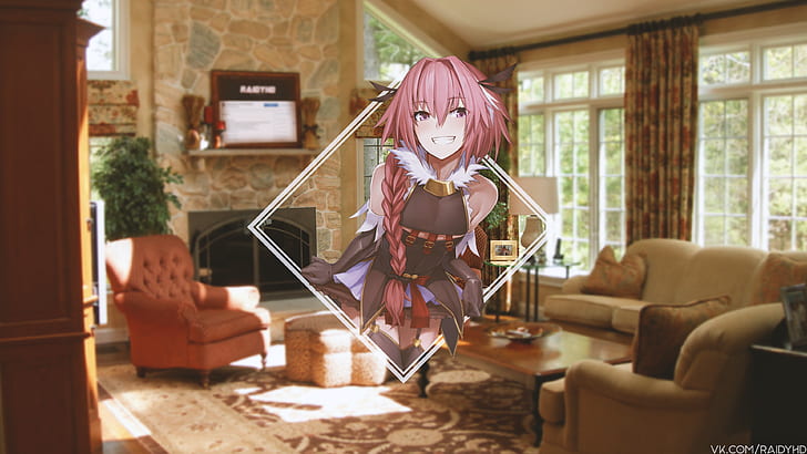 anime, anime boys, picture-in-picture, Fate / Grand Order, FGO, Astolfo, Astolfo (Fate / Apocrypha), Rider of Black, Rider of Black (Fate / Apocrypha), Fondo de pantalla HD