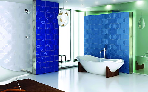 New Bathroom Design, furniture, background, bathroom, HD wallpaper HD wallpaper