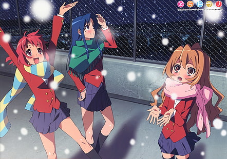 Anime, Toradora !, Ami Kawashima, Minori Kushieda, Taiga Aisaka, HD tapet HD wallpaper
