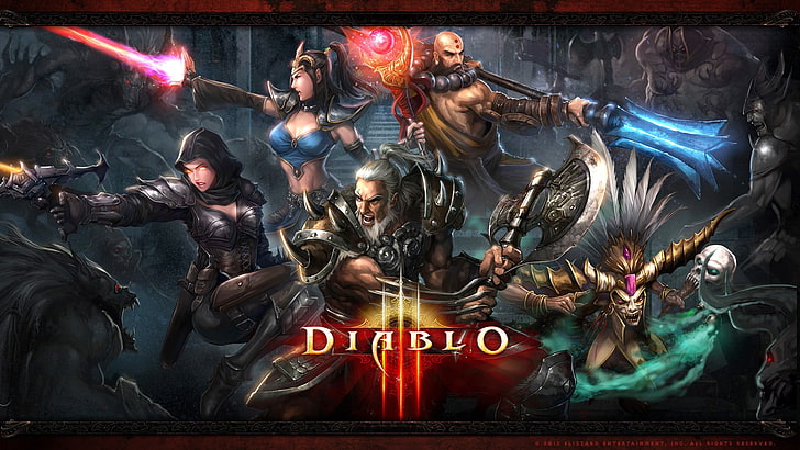 Carta da parati digitale Diablo, Blizzard Entertainment, Diablo, Diablo III, Sfondo HD