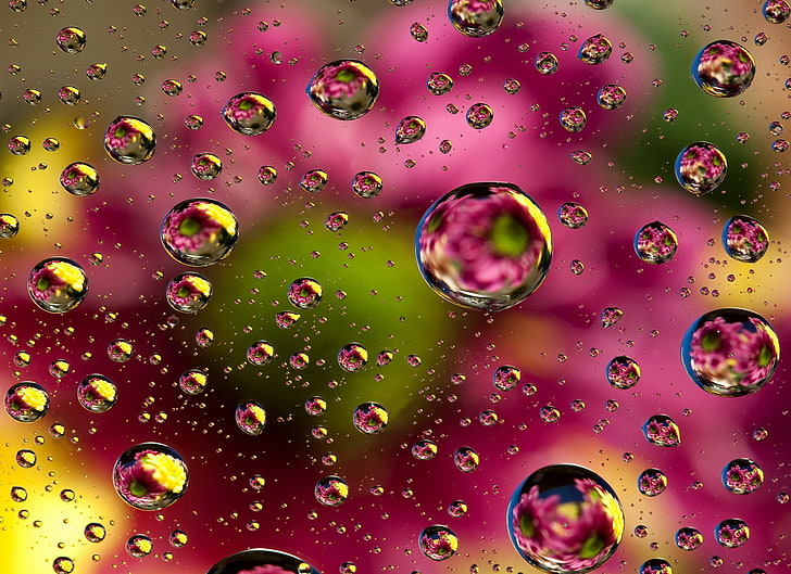 Water dew illustration, abstraction, bubbles, background, colors, colorful,  HD wallpaper | Wallpaperbetter