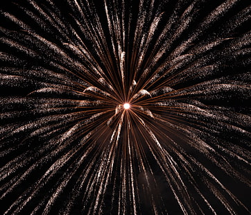 salute, fireworks, celebration, sparks, glitter, bright, HD wallpaper HD wallpaper