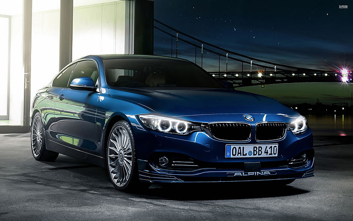 sedan BMW biru, BMW, mobil, Alpina, mobil biru, kendaraan, Wallpaper HD