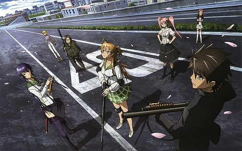Anime Highschool of the Dead HD, การ์ตูน / การ์ตูน, อะนิเมะ, คนตาย, มัธยมปลาย, วอลล์เปเปอร์ HD HD wallpaper
