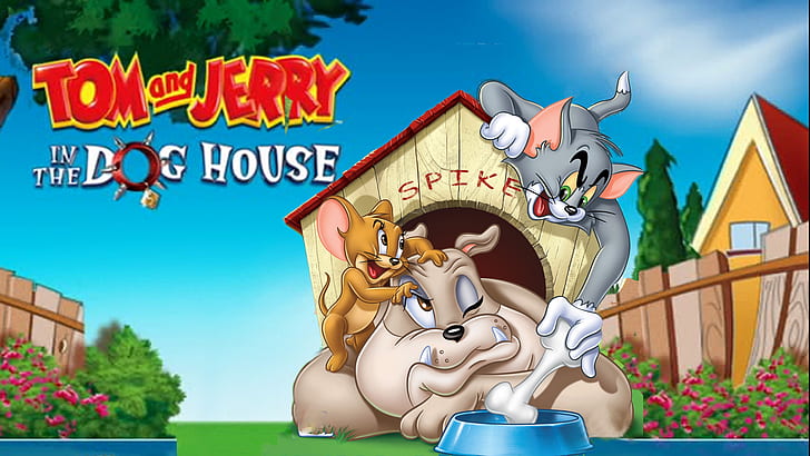 Tom and Jerry In The Dog House Spike Wallpaper لسطح المكتب 1920 × 1080، خلفية HD
