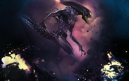 Alien Xenomorph цифровые обои, фантастика, Xenomorph, инопланетяне, Alien (фильм), HD обои HD wallpaper
