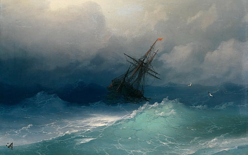 พายุอีวานคอนสแตนติโนวิช aivazovsky, วอลล์เปเปอร์ HD HD wallpaper