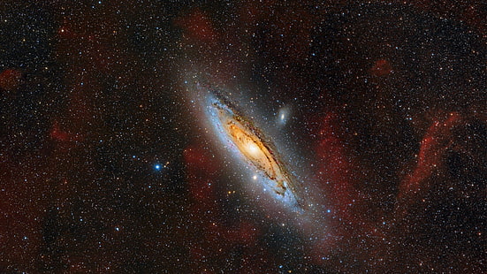 1920x1080 px galaksi Messier 31 NASA space Orang Aktris HD Art, NASA, Galaxy, Space, 1920x1080 px, Messier 31, Wallpaper HD HD wallpaper