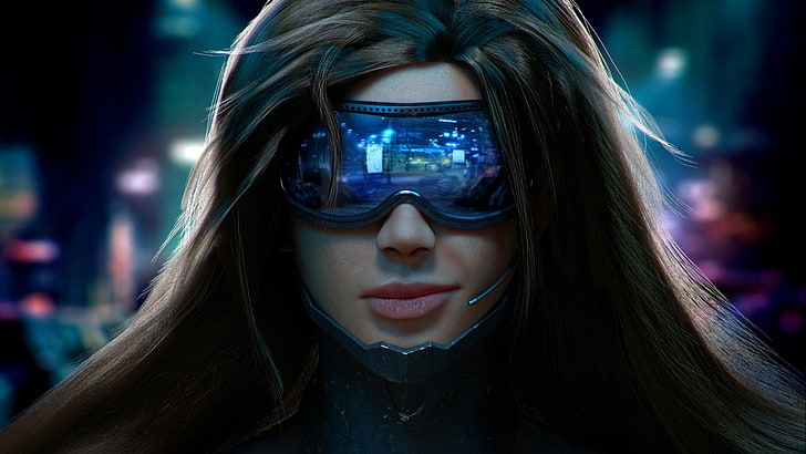 cyberpunk, futuristico, Sfondo HD