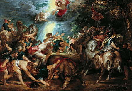 Bild, Religion, Peter Paul Rubens, Mythologie, Pieter Paul Rubens, Die Bekehrung Sauls, HD-Hintergrundbild HD wallpaper