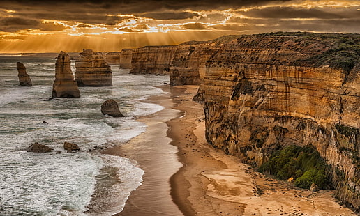 Jorden, de tolv apostlarna, Australien, Melbourne, Victoria (Australien), HD tapet HD wallpaper