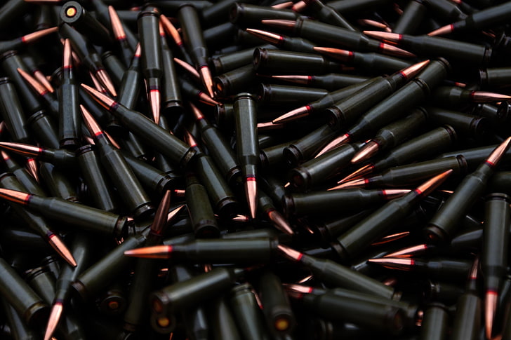 black bullet lot, cartridges, 5.45, AK-74, HD wallpaper