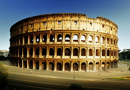 Colosseum, Rome, old building, building, Italy, architecture, ancient, HD wallpaper HD wallpaper