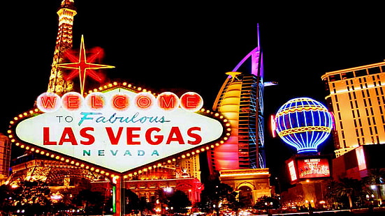 Лас-Вегас, город, отель, казино, развлечения, приключения, Невада, север, Америка, HD обои HD wallpaper
