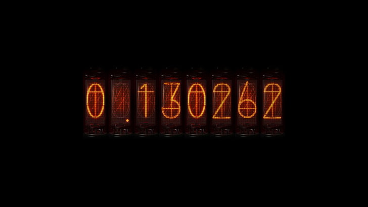 00130262 number, Steins;Gate, anime, time travel, Divergence Meter, Nixie Tubes, numbers, HD wallpaper