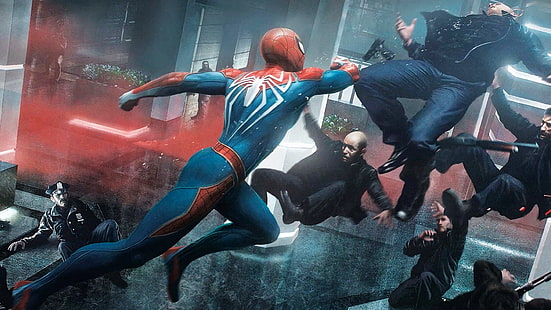 Spiderman ps4, Spiderman, super-héros, jeux, hd, 4k, jeux 2018, jeux ps, Fond d'écran HD HD wallpaper
