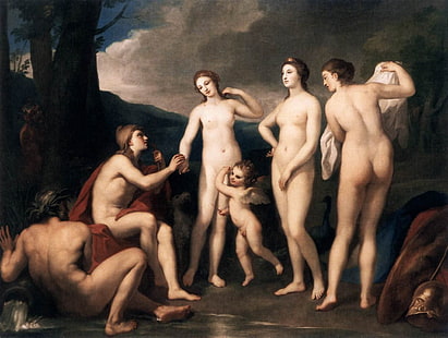 Aphrodite, Seni Klasik, Eros, Mitologi Yunani, lukisan, Wallpaper HD HD wallpaper