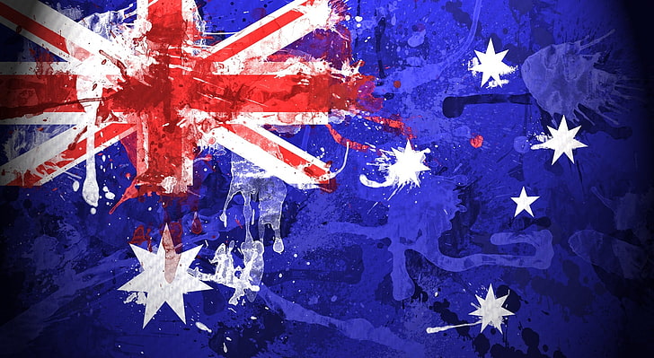 England Flag, flag of Australia digital wallpaper, Artistic, Urban, England, Flag, paint splatter, HD wallpaper