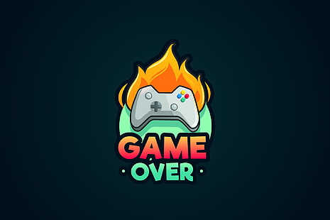 لعبة فيديو ، Game Over ، Minimalist، خلفية HD HD wallpaper