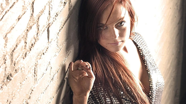 Lindsay Lohan, women, looking at viewer, HD wallpaper