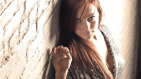 Lindsay Lohan ผู้หญิงกำลังมองหาผู้ชม, วอลล์เปเปอร์ HD HD wallpaper