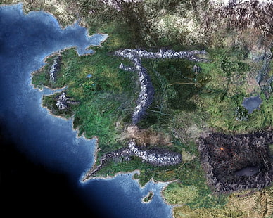 Władca Pierścieni, J. R. R. Tolkien, Śródziemie, Mordor, mapa, Tapety HD HD wallpaper